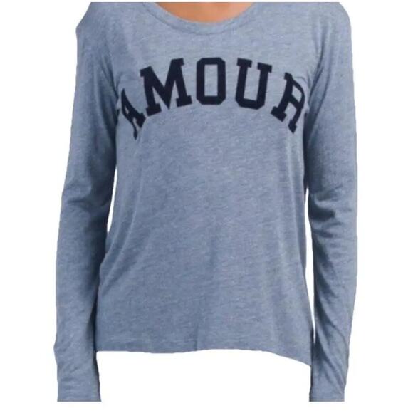 Zadig & Voltaire Willy Amour Long Sleeve Cotton Blend Graphic Tee M - Picture 1 of 8